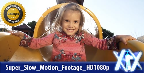 Smiling Girl on Playground Slide on Sunny Day