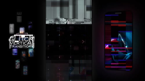 Dynamic Vertical Glitch Transitions for Modern Video Edits