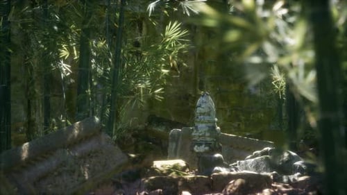 Ruins of Famous Temple in Cambodian Angkor Wat Area