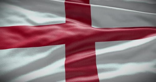 Realistic Waving England Flag Loop Animation