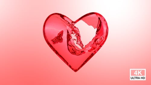 Fluid Red Heart Forming Animation