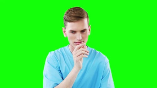 Male doctor using digital screen