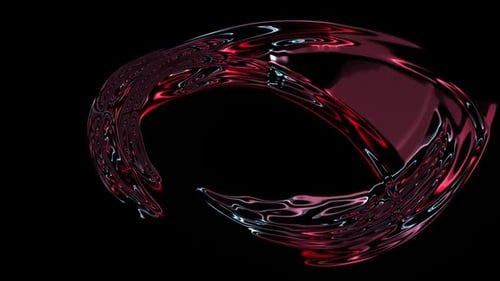 Abstract magic animation of liquid fantastic shapes