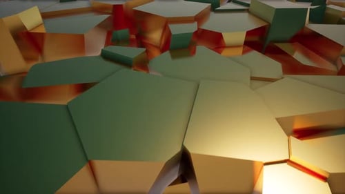 Glittering Polygonal Figures and Blocks, Broken Structure
