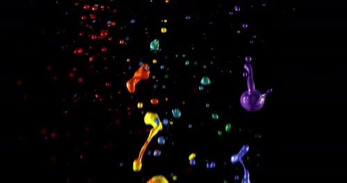 Splashes Of Rainbow Colors