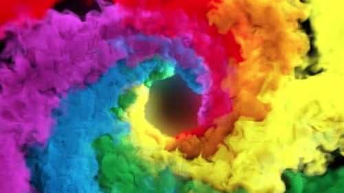 Colorful Fluid Smoke Swirl Logo Reveal Animation
