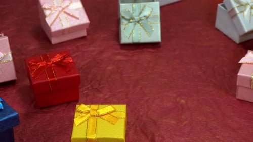 Colorful Gift Boxes with Heart Decoration