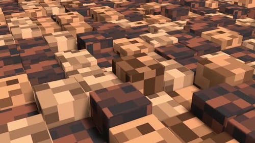 Video game isometric geometric mosaic waves pattern