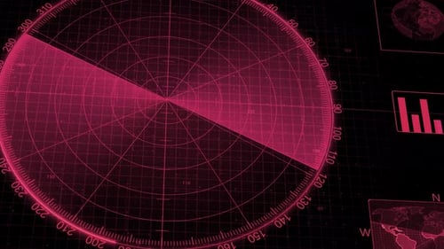 Futuristic Radar Scan Digital Tech Interface