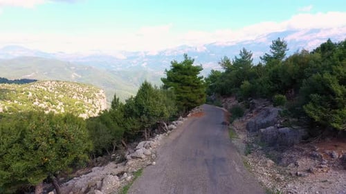 Winding Road and Mountains