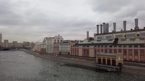 View of a Highrise Building on Kotelnicheskaya Embankment From Zaryadye Park