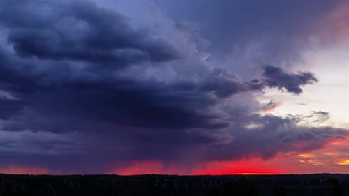 Colorful Sunset Clouds Time Lapse
