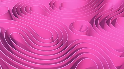 Abstract Pink Fluid Waves Looping Background Animation