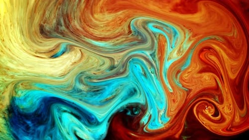 Abstract Colors Swirling Together in Artistic Design