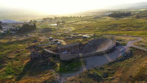 Antike Ruinen von Hierapolis Pamukkale - Türkei.