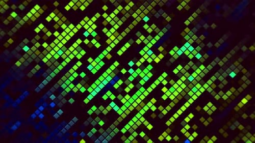 Fondo de animación con el movimiento de mosaicos brillantes