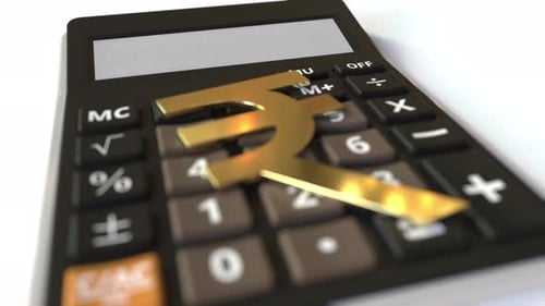 Rupee Symbol on the Keys and BUY Text on Calculator Display