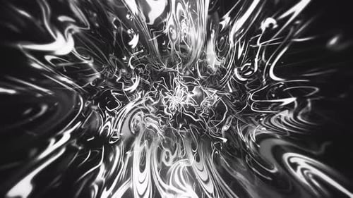 Abstract Fluid White Lines Animated Background Loop