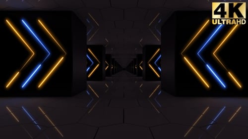 7 Neon Corridor Vj Loop Pack
