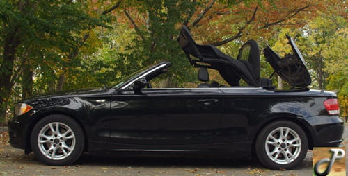 Sports Car Convertible Top Up and Down