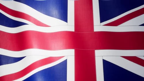 Nahtlose Animation zum Schwenken der britischen Flagge