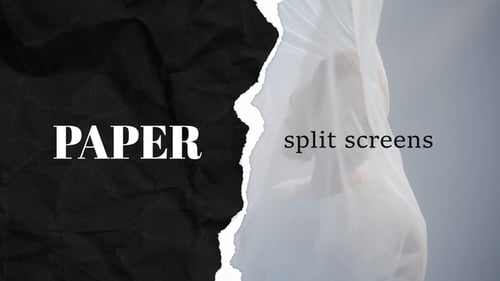 Dynamic Ripped Paper Split Screen Video Transition