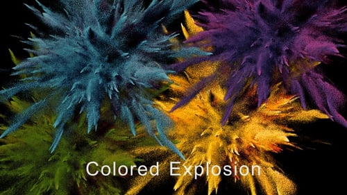 Vibrant Color Powder Explosion Elements for Visual Effects