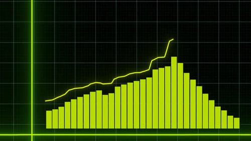 Stock market animated graphic. Stock price chart.