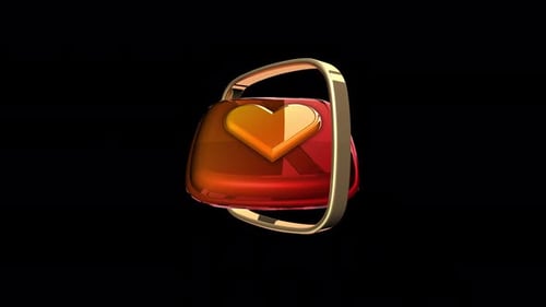 3D Animated Donation Button with Heart Icon Reveal