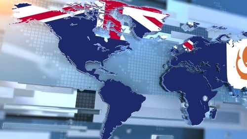 Futuristic Global Map News Intro