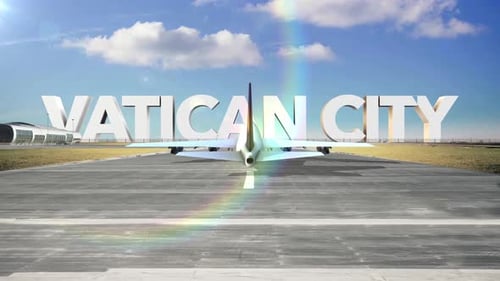 Commercial Airplane Landing Country Vatican City