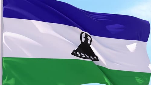 Fond de boucle de drapeau du Lesotho