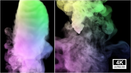 Colorful Fluid Smoke Transition Reveal with Alpha Channel