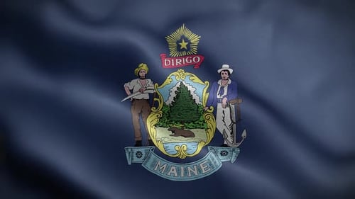 Bandera del estado de Maine, parte delantera