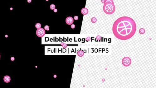 Falling Pink Geometric Circles Loop