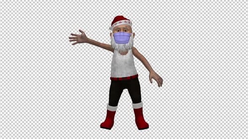 Santa Claus - Xmas Quarantine - Greeting Loop - Pack of 2