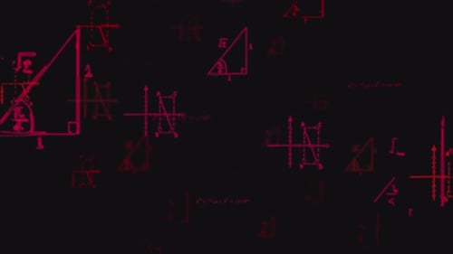 Animated Math Formulas and Geometric Graphs Background Loop