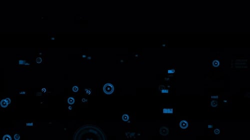 Futuristic Digital Data Interface Loop Background