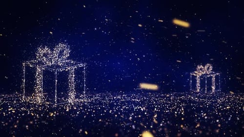Glittering Gift Boxes Background for Christmas and New Year