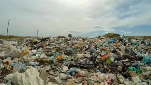 Piles of Garbage in the City Dump