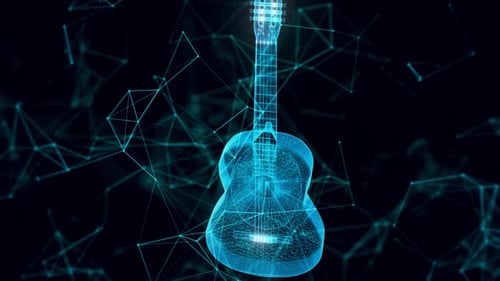 Guitar Hologram Close Up Hd