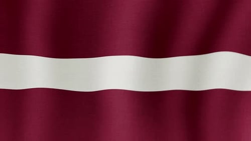 Seamlessly Waving Flag Of Latvia Loop Animation