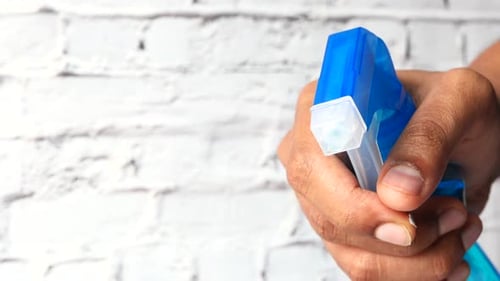 Hand Sprays Cleaning Product in Close Up