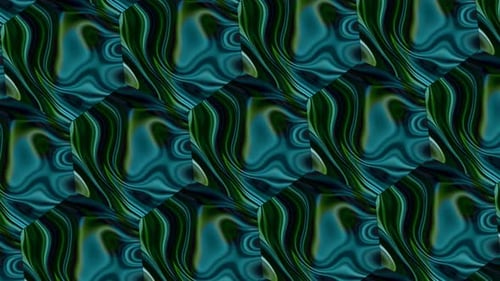 Abstract Hexagon Spinning Shiny Liquid Animated Background