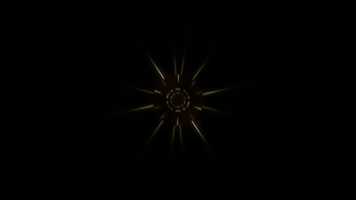 Abstract Circle Rays Orange 02