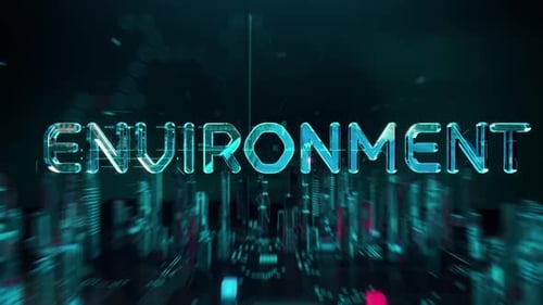 Futuristic Environmental Corporate Data Title Animation