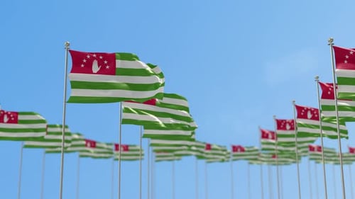 Animation der Flaggenreihe Abchasien