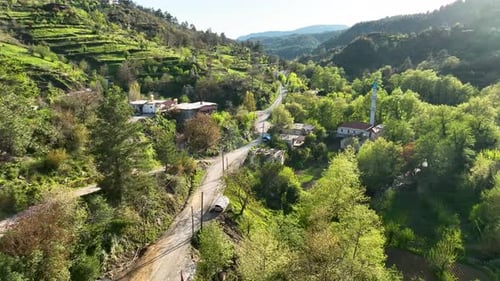 Vue aérienne du vieux quartier de la ville 4 K