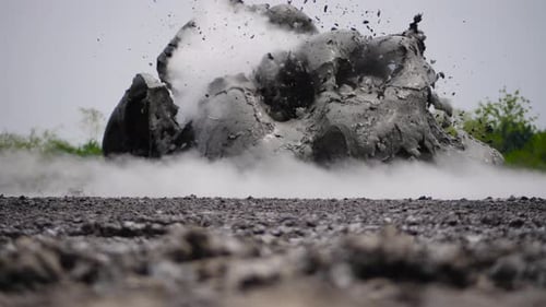 Volcán de barro Bledug Kuwu, Indonesia