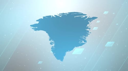 Clean Animated Greenland Map Outline Reveal